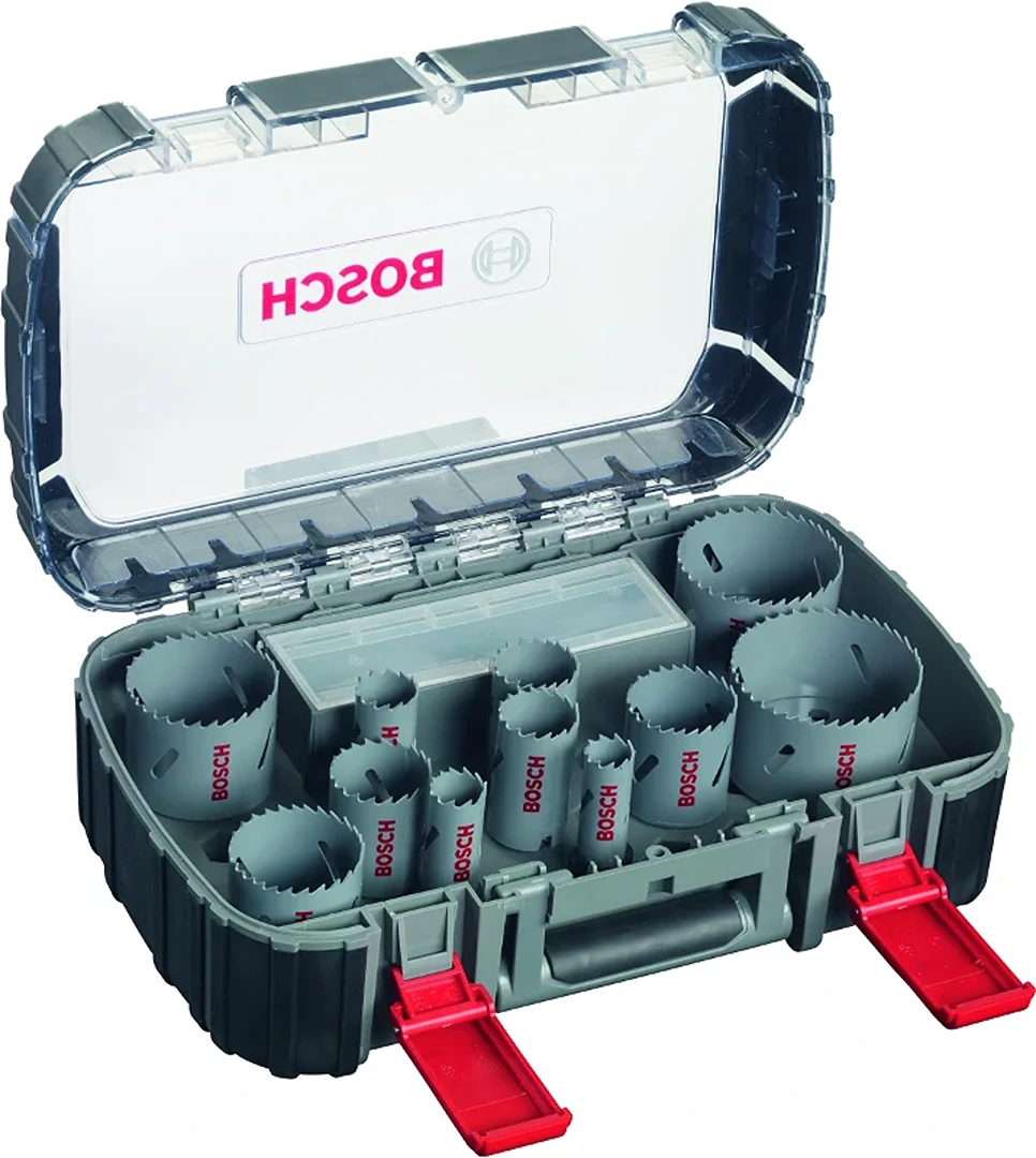 BOSCH Professional Bi-Metal Universal Hole Saws Set, Black/Grey, Set of 17 Pieces 2.608.580.888