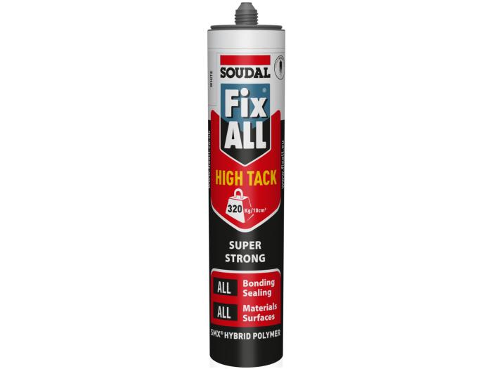 SOUDAL Fix All Silicone High Tack Black Ultra-Strong Adhesive for Tough Installations Up to 320 kg 101459