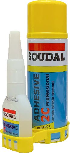 SOUDAL 2C Transparent Fast Adhesive 200ml 50g Two-Component Industrial Adhesive Instant 135623