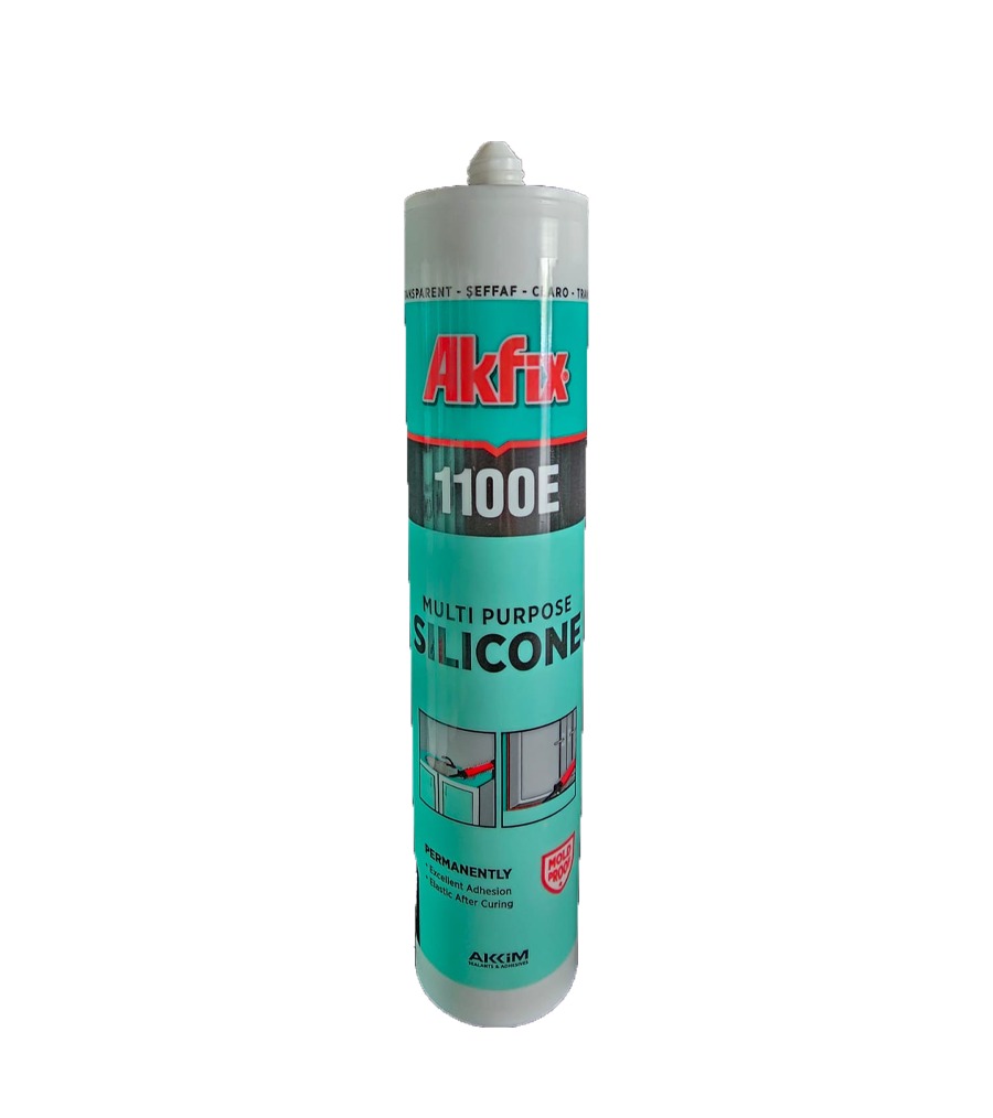Akfix 1100E Transparent Silicone 280g Multi-Purpose Weatherproof 1100E-TR