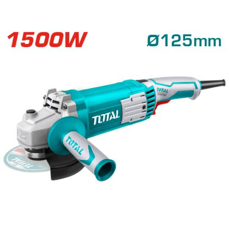 TOTAL Electric Angle Grinder 1500W 125mm 11000 Rpm TG11512526