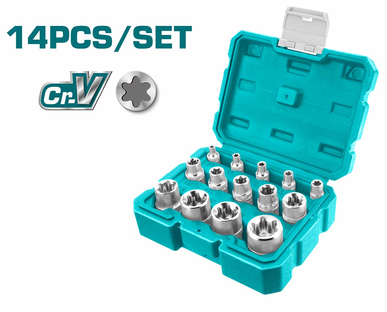 TOTAL Star-Socket Set 14Pcs THKTETS0114