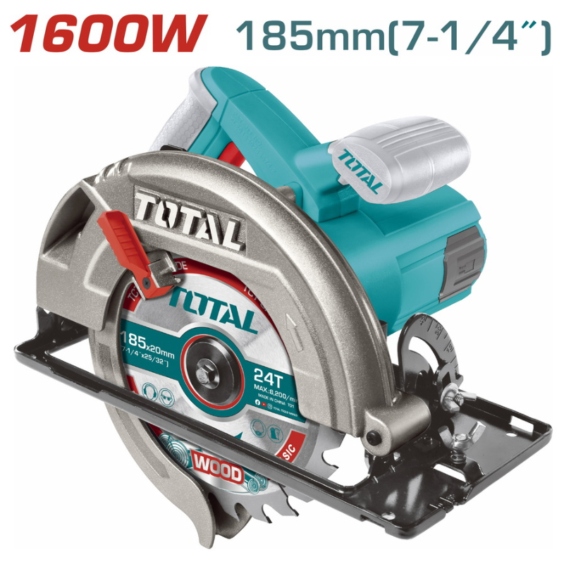TOTAL Electric Circular Saw 1600W 185mm TS1161856