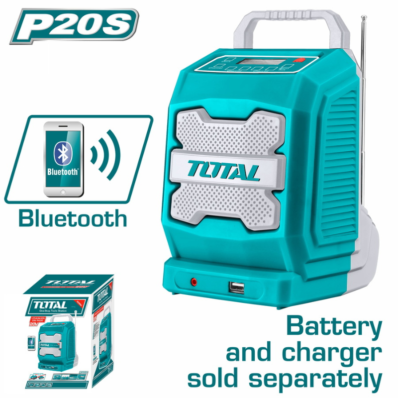 TOTAL Cordless Job Radio Bare Unit TJRLI2001
