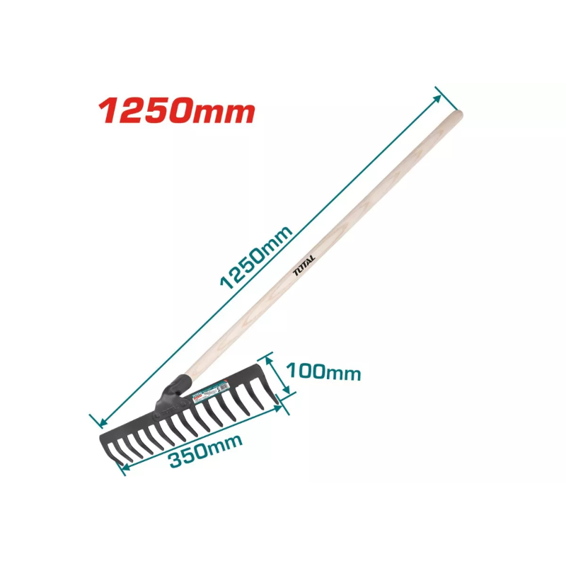 Garden Rake With Handle 125cm THTHW0204