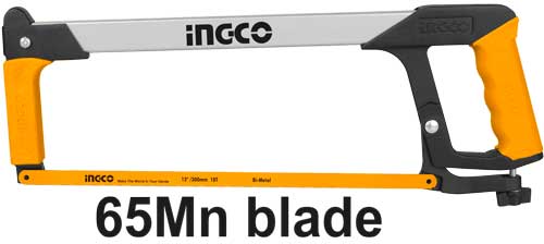 INGCO Handheld Hacksaw Length 300mm Aluminum Frame, Bi-Metal Blade 1 Pcs Yellow HHF3008