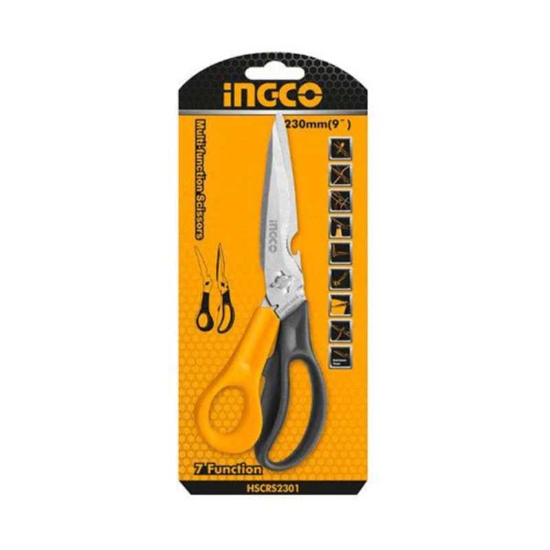 INGCO Handheld Scissor Stainless Steel 1 Pcs Yellow, Silver HSCRS2301