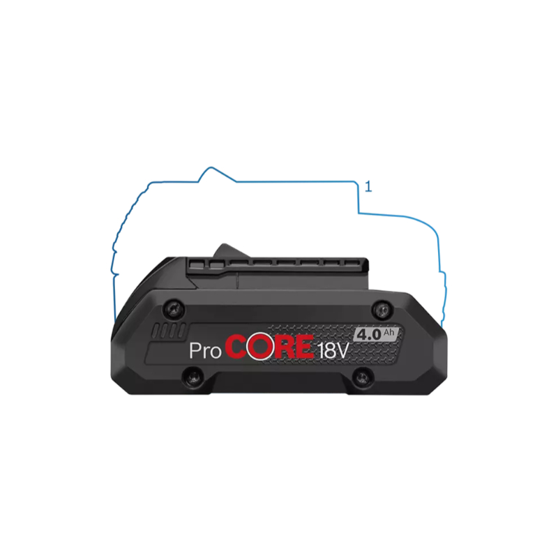 بوش سيت بطارية وشاحن بروفيشنال يشمل بطارية ليثيوم ايون ProCORE18V سعة 4.0 امبير ساعة، وشاحن سريع 18 فولت PROCORE 18V,4.0AH