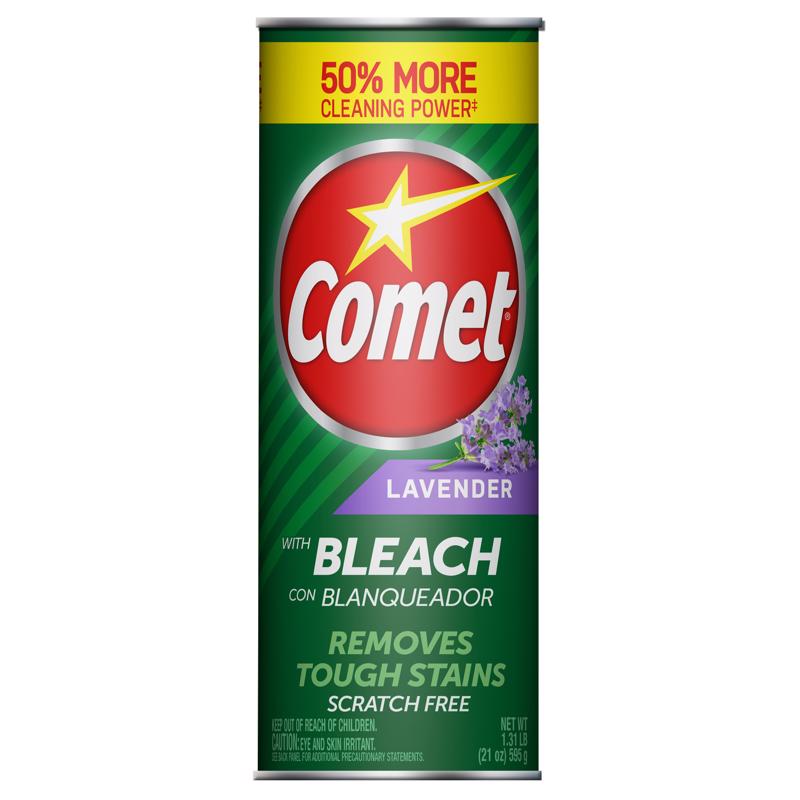Comet All Purpose Cleaner Powder With Bleach, 620 ml. Lavender Scent, Removes Tough Stains 810003440266