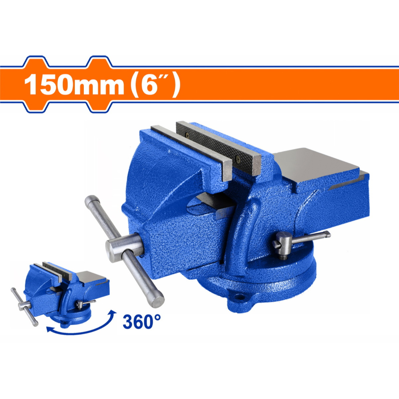 WADFOW Bench vice Swivel base Size: 150mm WBV1A06