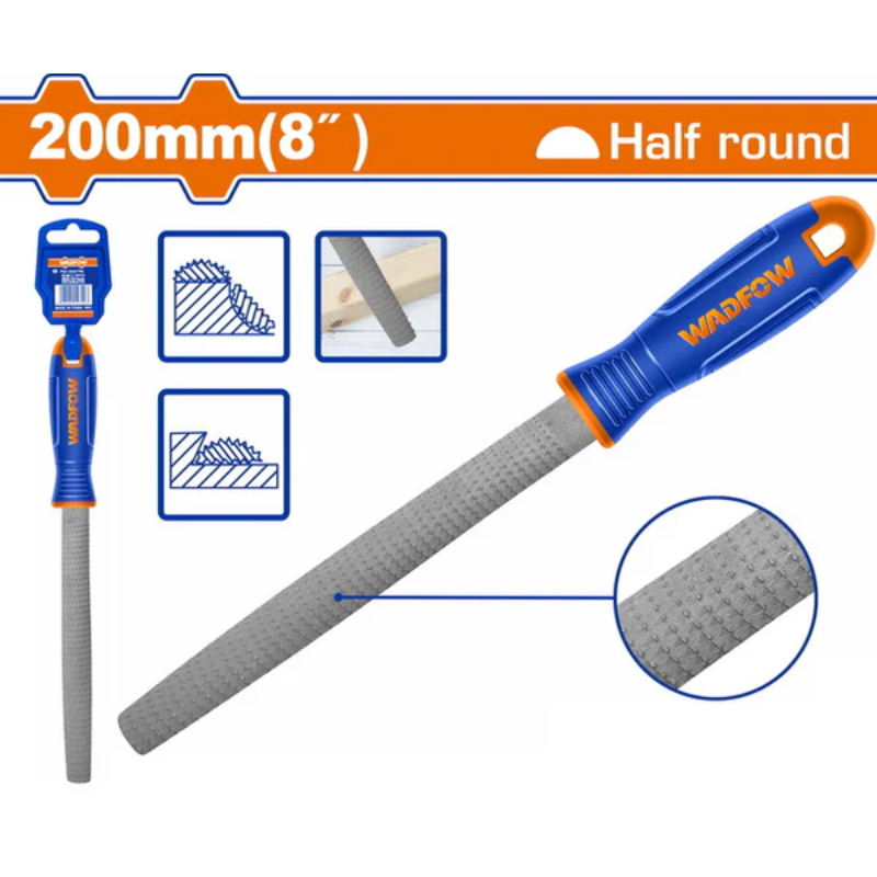 WADFOW Half Round Wood File length: 200mm (8 ince) WFE8828