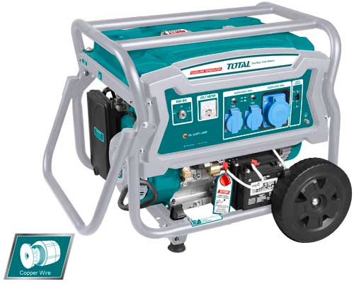 TOTAL Gasoline Generator 7,500W 30Amp Electrical Start TP175006