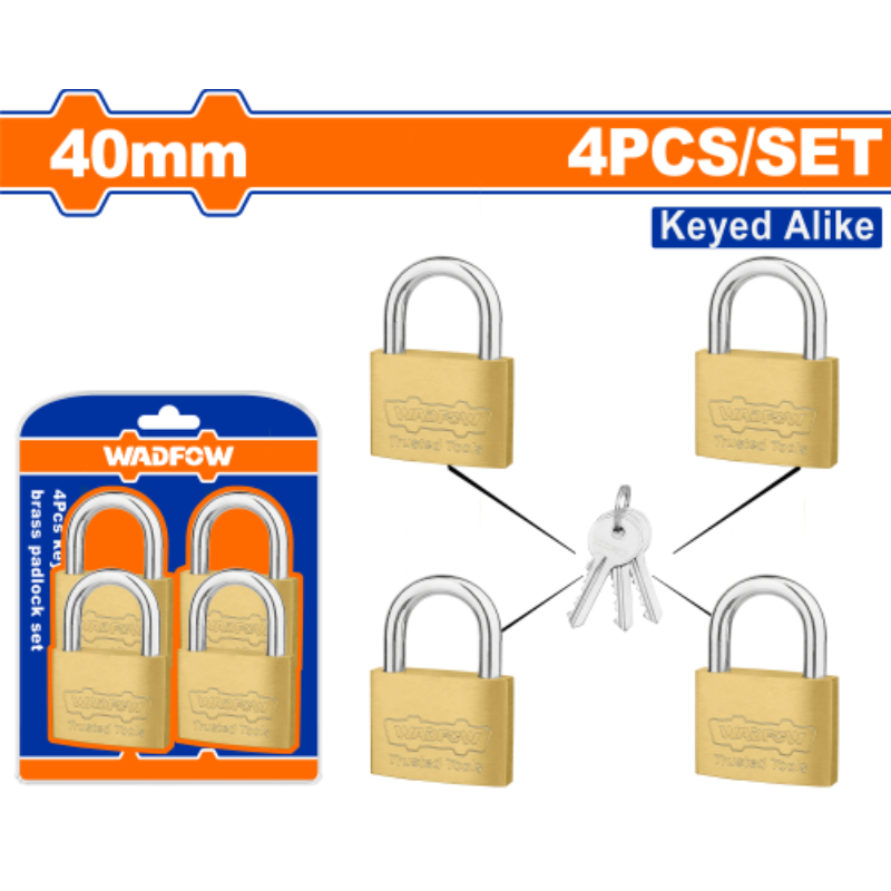WADFOW Padlock Set 4Pcs 40mm WPDT444