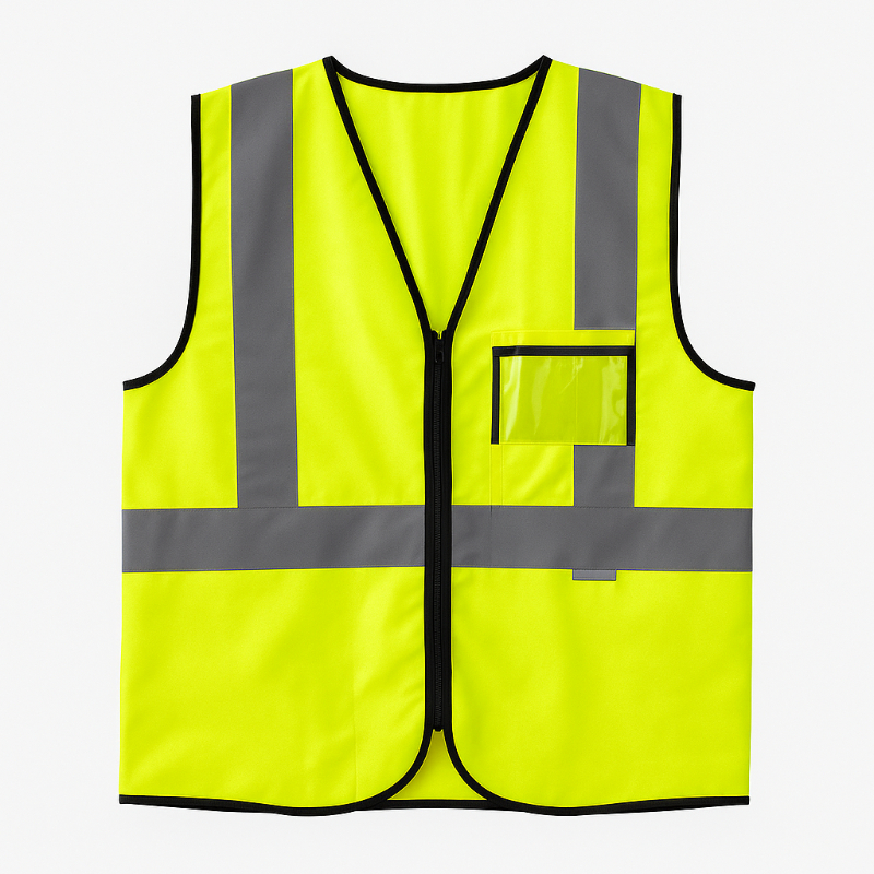 فيست يلك عمل عالي الجودة عاكس مع مكان للباج مقاس 3XL اصفر LM-SF016