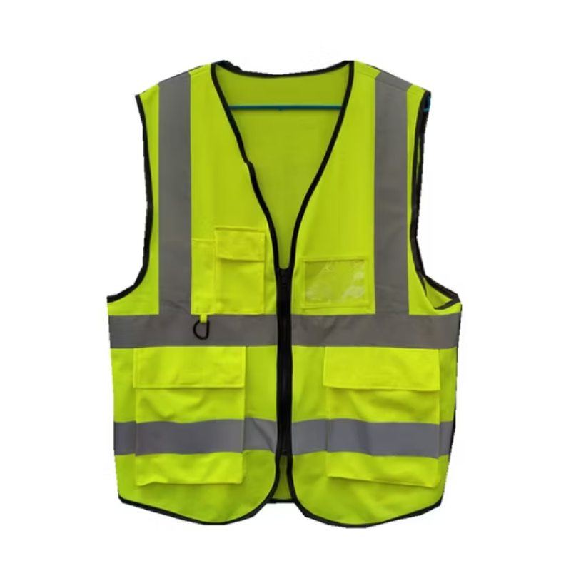 فيست يلك عمل عالي الجودة مع مكان للباج وجيوب مقاس 2XL اصفر LM-SF008