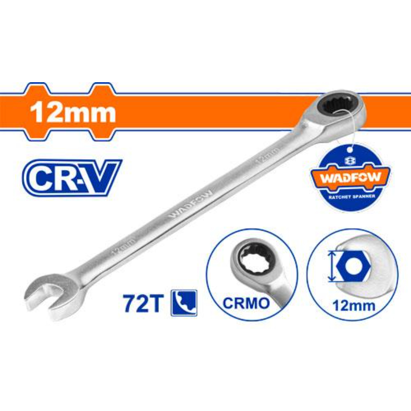WADFOW Ratchet Spanner 12mm WSA5112