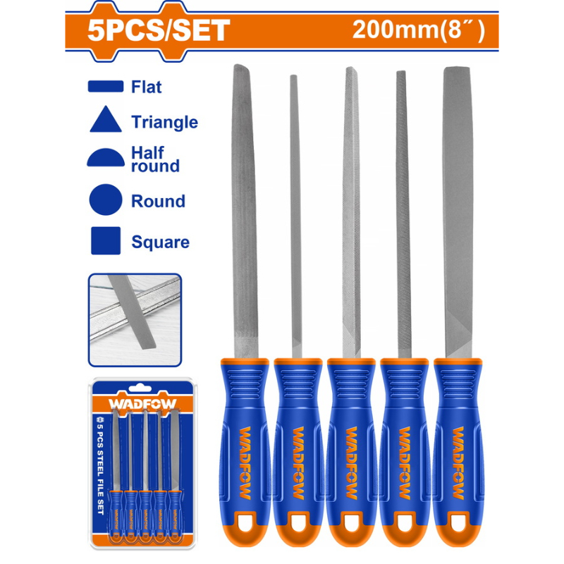 WADFOW Steel File Set 5Pcs WSF2405