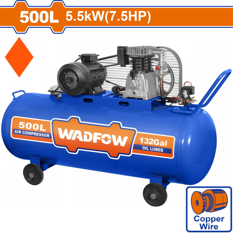 WADFOW Electric Air Compressor 5500W maximum Operating pressure 8 bar 7.5HP 500L WAP4R35