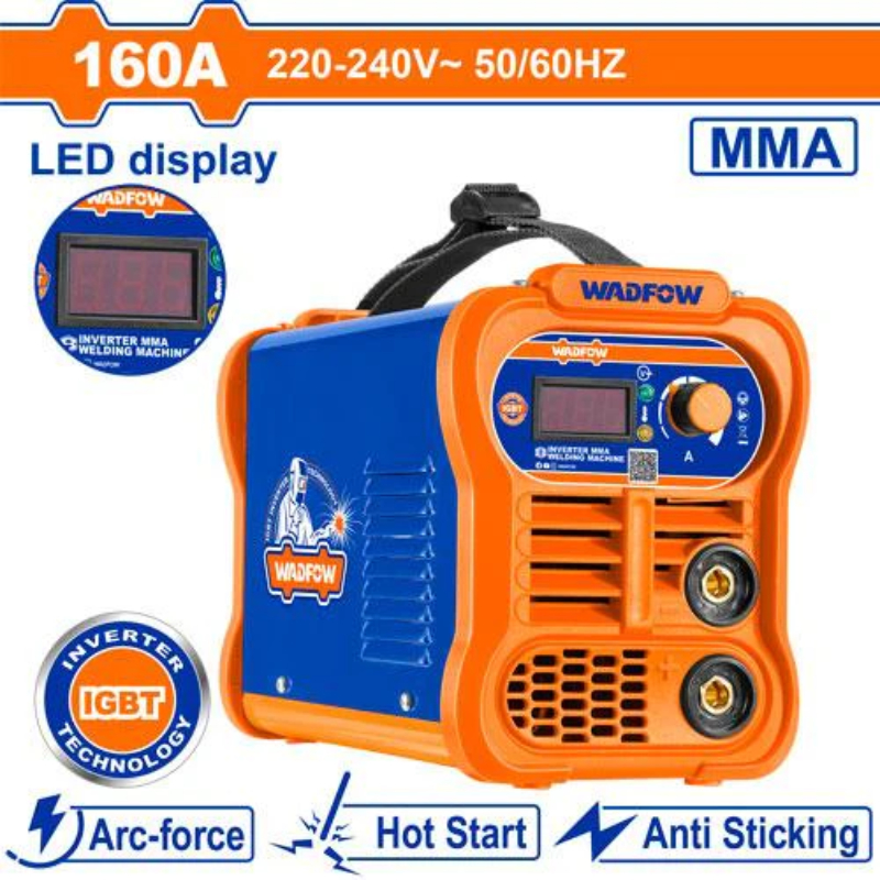 WADFOW Welding Machine Electric 220-240V Output current 10-160A Diameter of electrode 1.6-3.2mm WWD11601