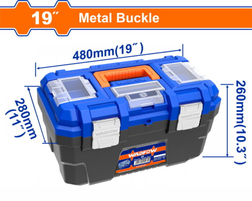WADFOW Plastic Tool Box 16inch 2kg WTB3319