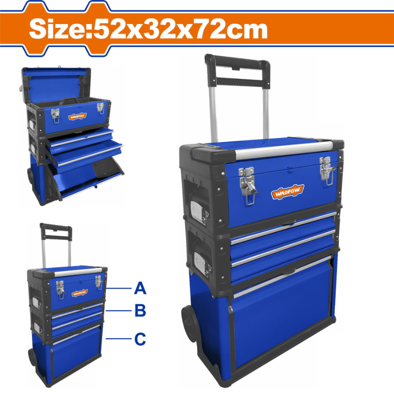 WADFOW Trolley Box 520 x 320 x 720mm 14.6kg Capacity 81.25L