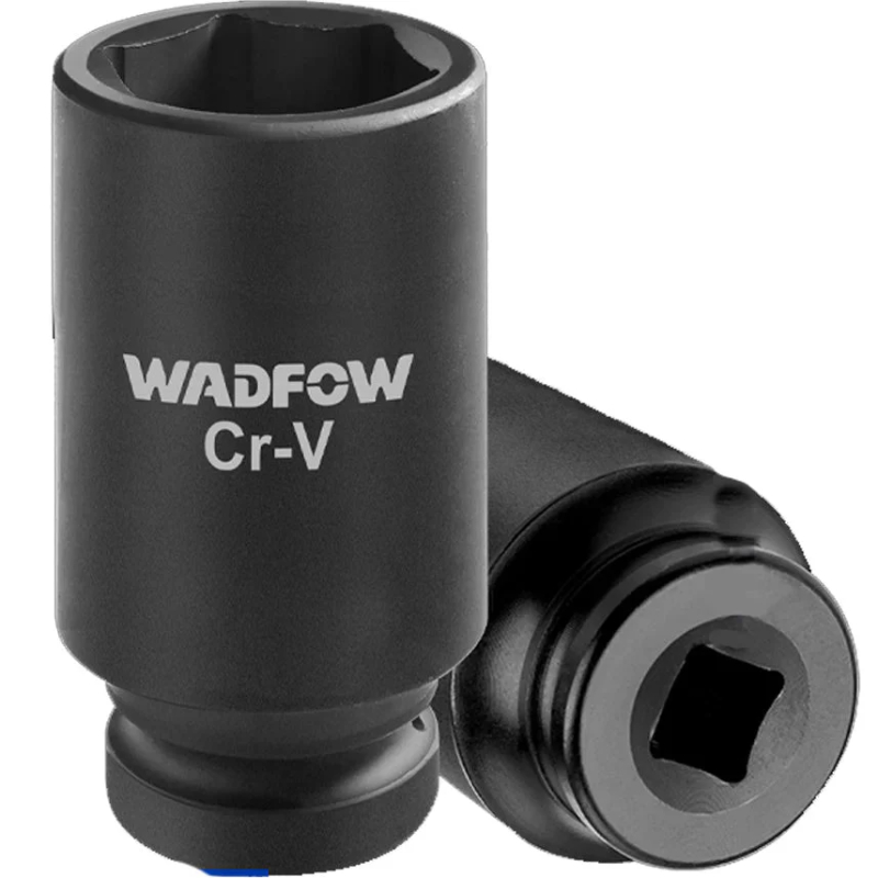 WADFOW Impact Socket Set Length 78mm, Head Sizes 10 - 27mm, Drive Size 1/2inch, 14pcs WMS4D02