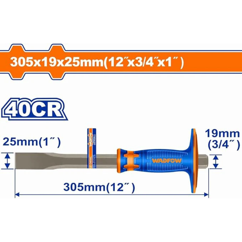 WADFOW Concrete Chisel 305mm 170g Head Size 19mm WCC2312