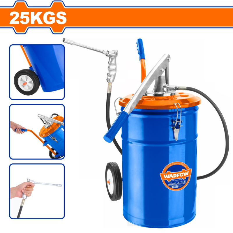 WADFOW Hand-operated Grease lubricator Steel Capacity 25kg WHY2A25
