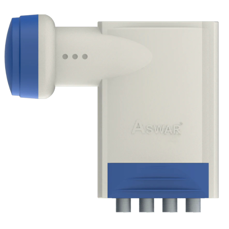 Aswar Quad Output Home LNB, IP66 Weatherproof, 1-Year Warranty, AS-LNB-KU4A
