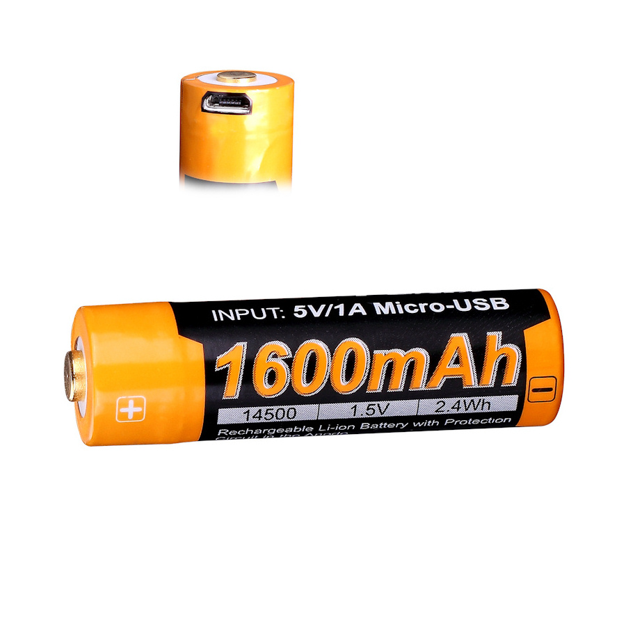 فینکس بطارية شحن ARB-L14 نوع 14500 مع منفذ مايكرو USB بقدرة ‎1.5‎ فولت، 1600 ملي امبیر 6942870304601‎