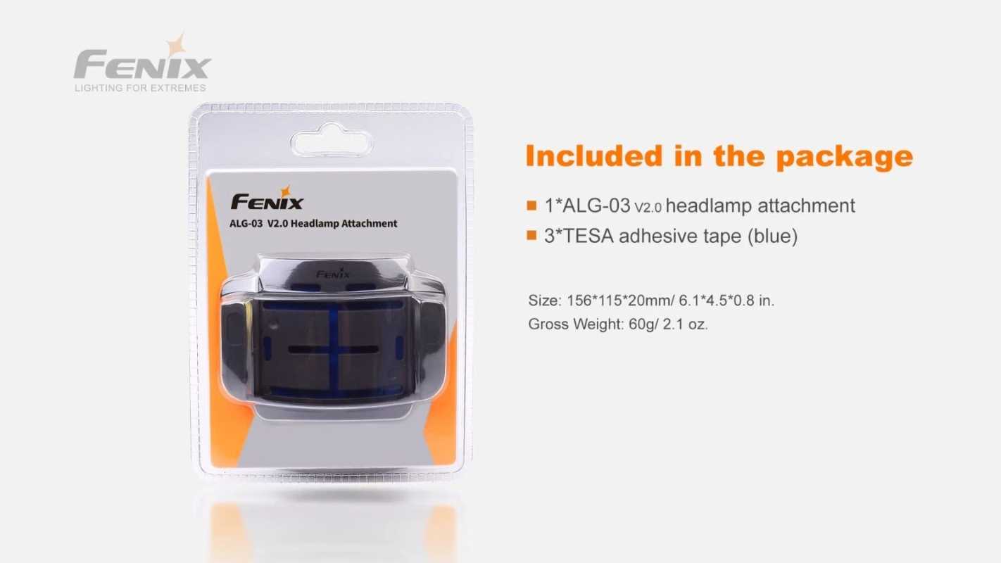 Fenix ALG-03 V2.0 Headlamp Attachment Bracket for Hm65r Hl55 Hl60r, 156mm Long 6942870306964