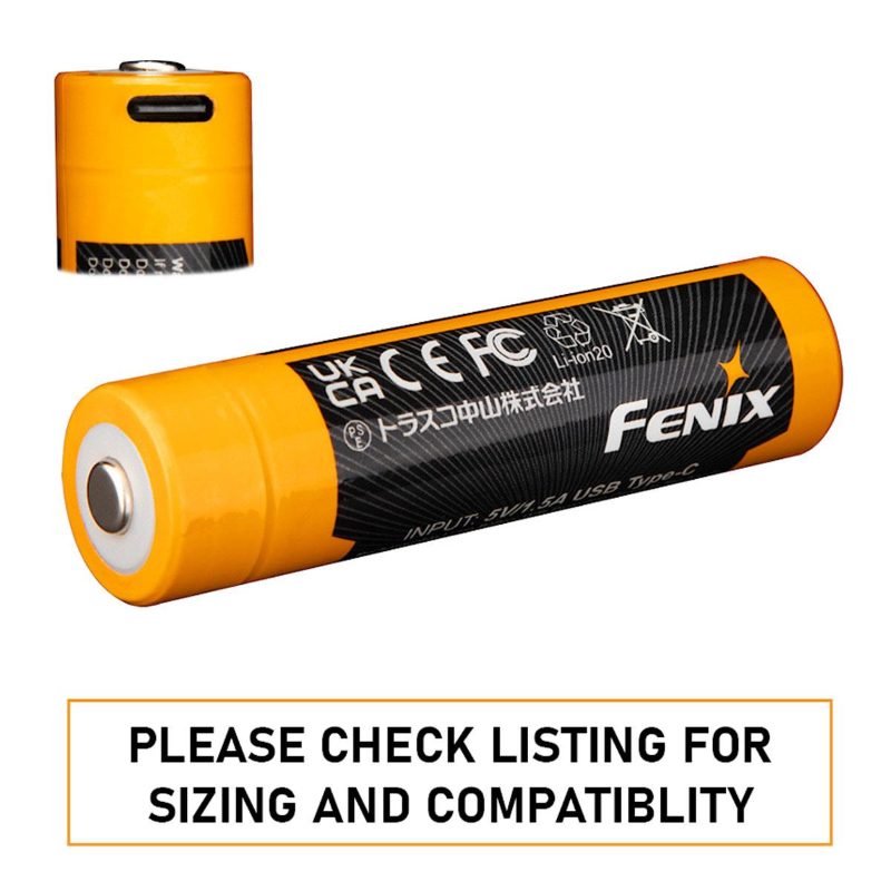 Fenix ARB-L18-4000U Rechargeable by USB-C Lithium-ion Battery, 3.6V, 4000 mAh, 6942870311142