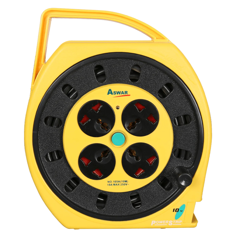 Aswar Electrical Extension Socket Four Outlets 15m Copper And Plastic AS-EX105C/15M
