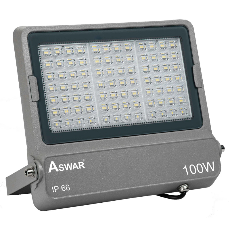 اسوار بروجكتر خارجي 100 واط IP66 مضاد للماء والغبار بإضاءة شمسية AS-LED-FG100-WW