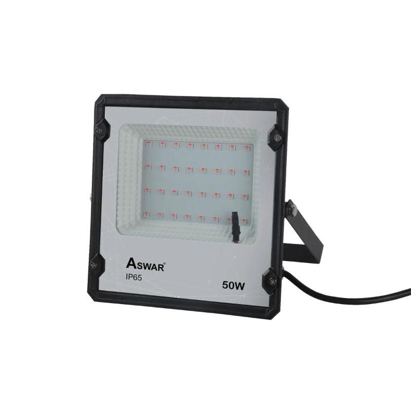 Aswar External Projector 50W IP65 Waterproof and Dustproof Multi Color with Remote Control for Lighting AS-LED-F50W-RGB