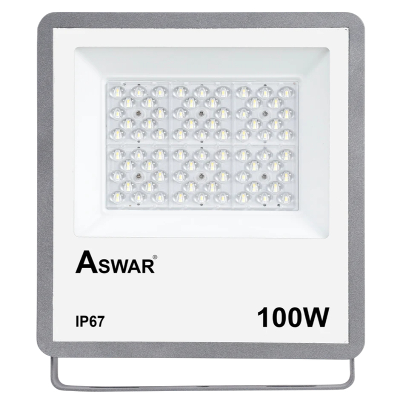 اسوار بروجكتر خارجي 100 واط بإضاءة شمسية IP67 مضاد للماء والغبار AS-LED-FP100-WW