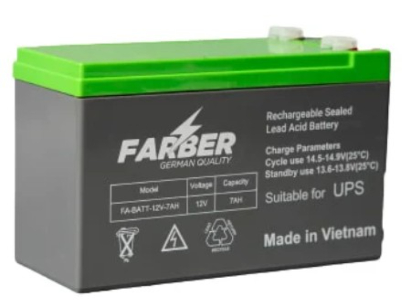 FARBER SLA Battery 12V 7AH (Sealed Lead Acid) FA-BATT-12V-7AH