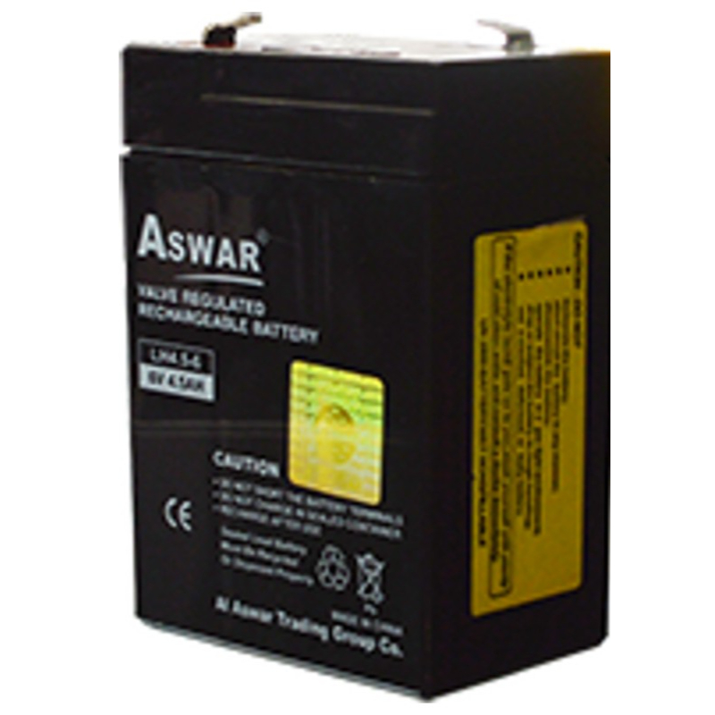 Aswar Rechargeable Battery 6V 4Ah, AS-6V/4AH