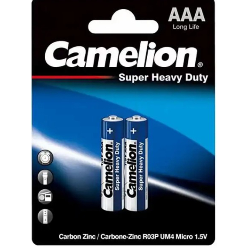 Camscan AAA Blue Long-Life Battery (Remote) Non-Rechargeable 1.5V (2 Pieces) R03P-BP2B