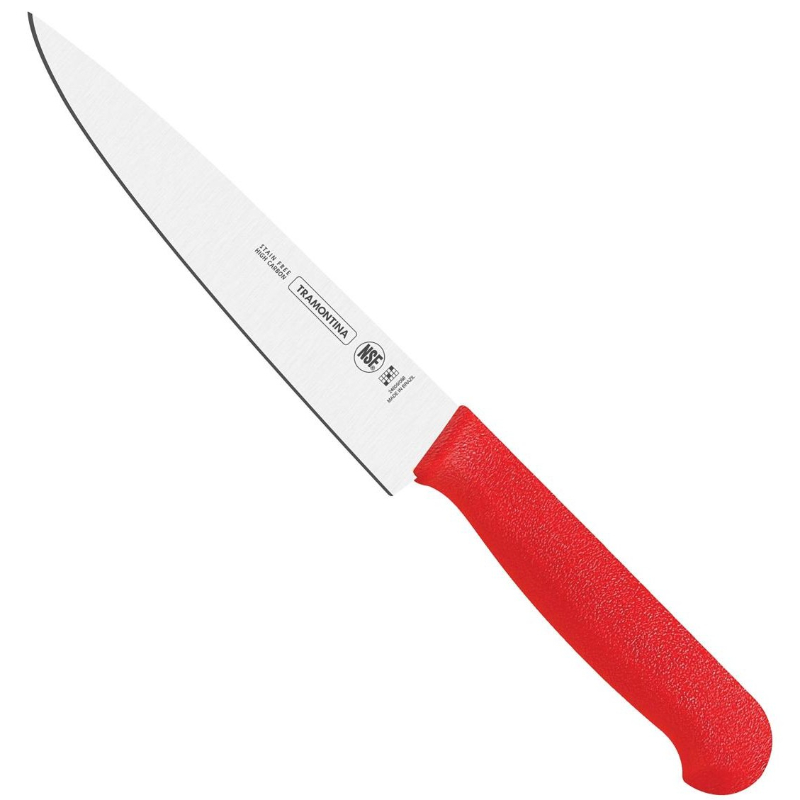Tramontina Steak Knife, Stainless Steel, Red Color, 6 Inches 24620/076