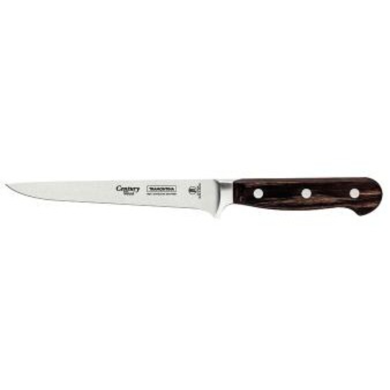 Tramontina Boning Knife With Stainless Steel Blade And Brown Wood Handle, 6 Inch 21536/196