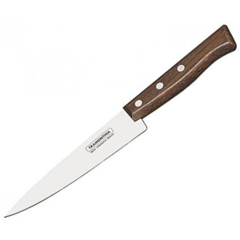 Tramontina 7 Inch Kitchen & Fish Knife, Stainless Steel Blade And Natural Wood Handle 22219/107