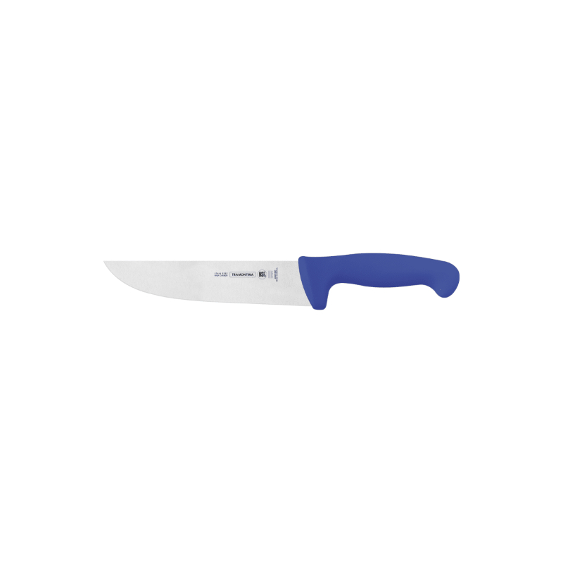 Tramontina Professional Steak Knife With Stainless Steel Blade And Blue Polypropylene Handle, 7 Inch 24607/017