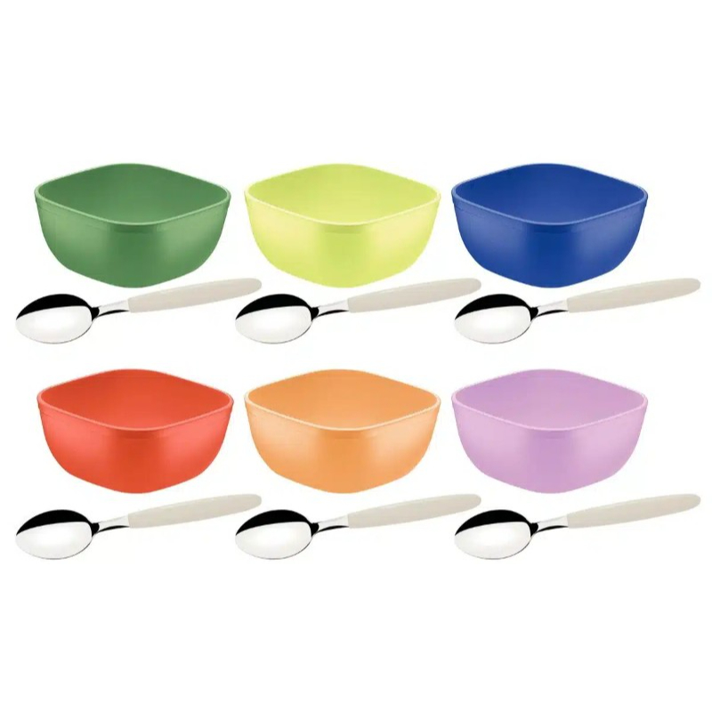 Tramontina Mixed Polypropylene Multicolor Sweets Set, 12 Pieces 25099/885