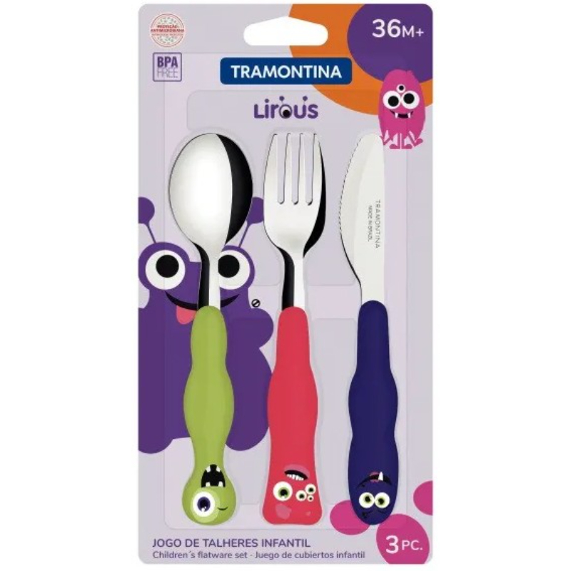 Tramontina Leros Children'S Tableware Set, 3 Pieces, Multicolor 23797/910