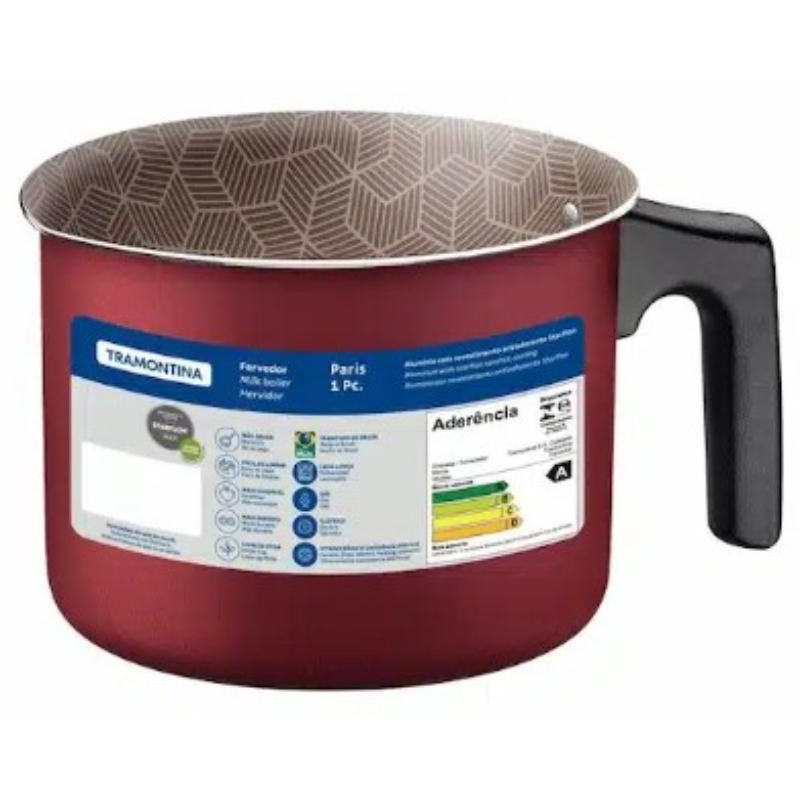 Tramontina Aluminium Pot With Starflon Max Non-Stick Interior And Exterior Coating, 14 cm, 1.9 L, Paris 28531/714