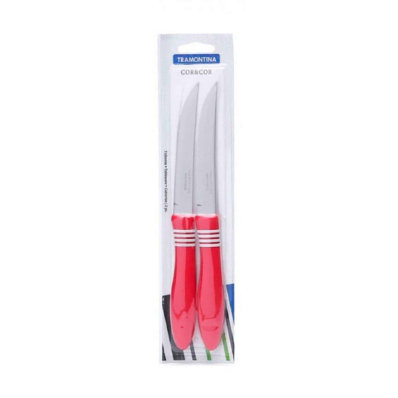 Tramontina 2-Piece Set Of Tomato Moss Knives, Red 23465/275