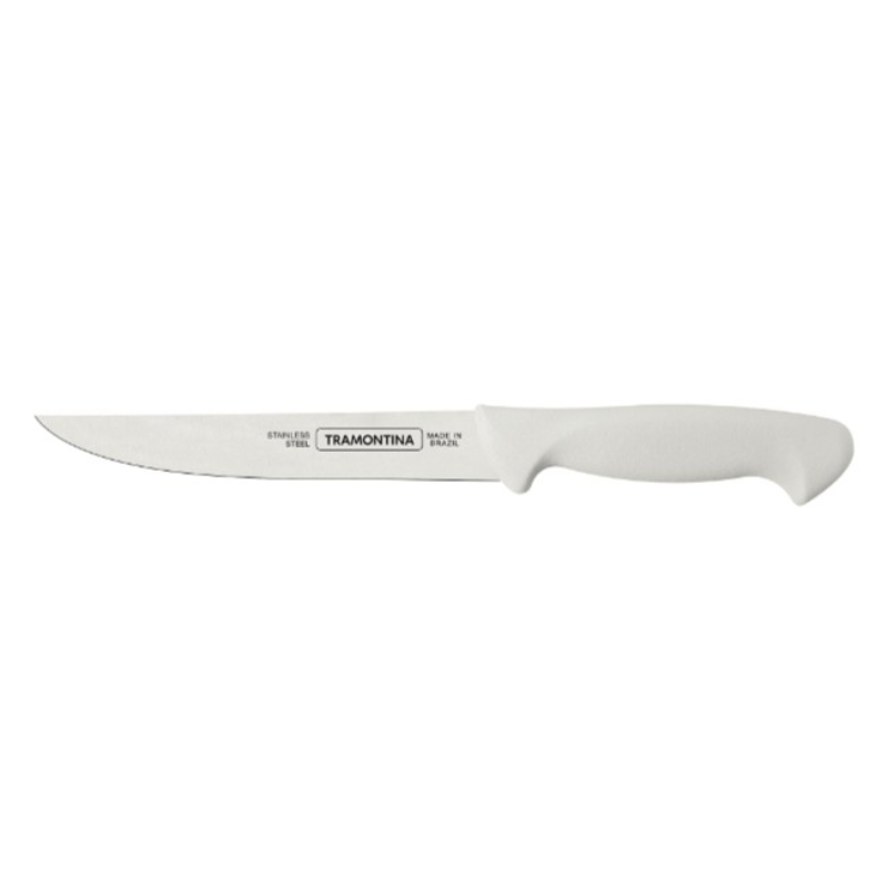 Tramontina 6-Inch Knife Made Of Stainless Steel With A White Polypropylene Handle 24474/186