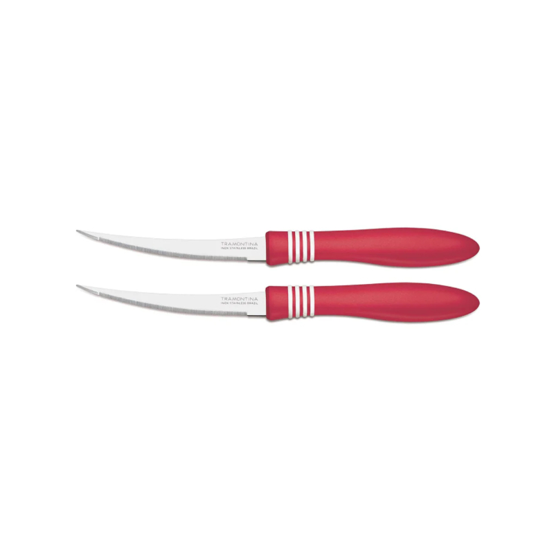 Tramontina 2-Piece Set Of Tomato Knives, Red 23462/275