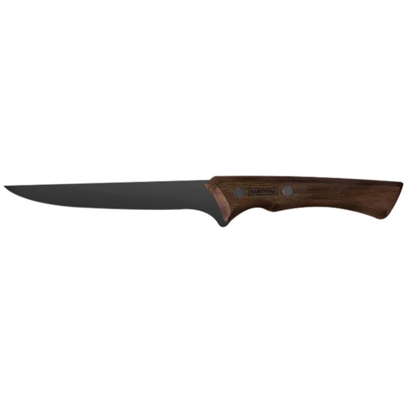 Tramontina Churrasco Knife Black With Stainless Steel Blade And Wooden Handle 6 Inch Churrasco 22840/106